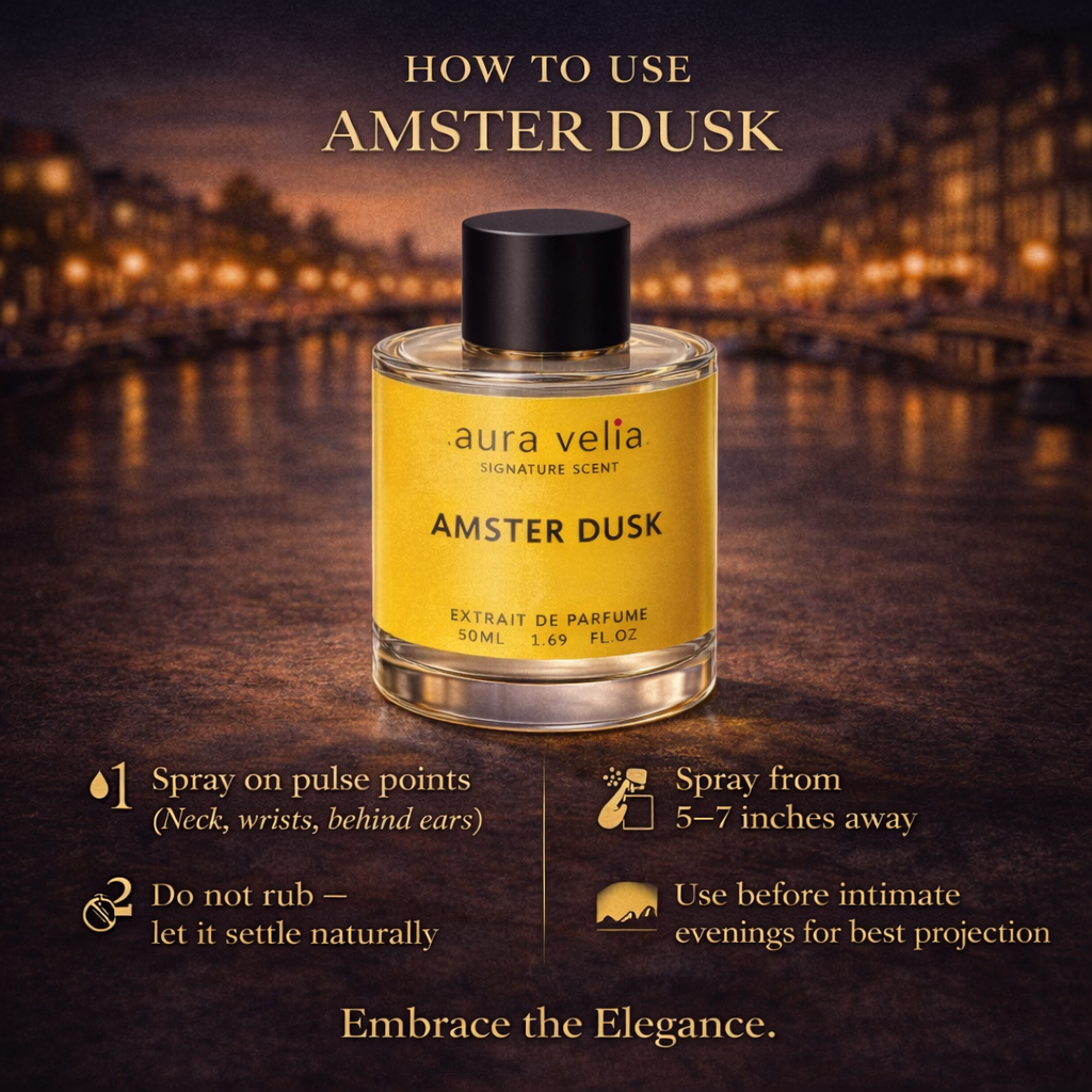 AMSTER DUSK - Extrait De Perfume by Aura Velila with 40% Concentration 50 ML - Aura Velia