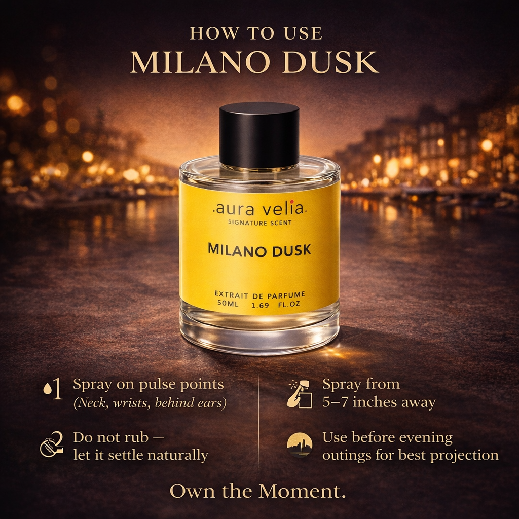 MILANO DUSK - Extrait De Perfume by Aura Velila with 40% Concentration 50 ML - Aura Velia