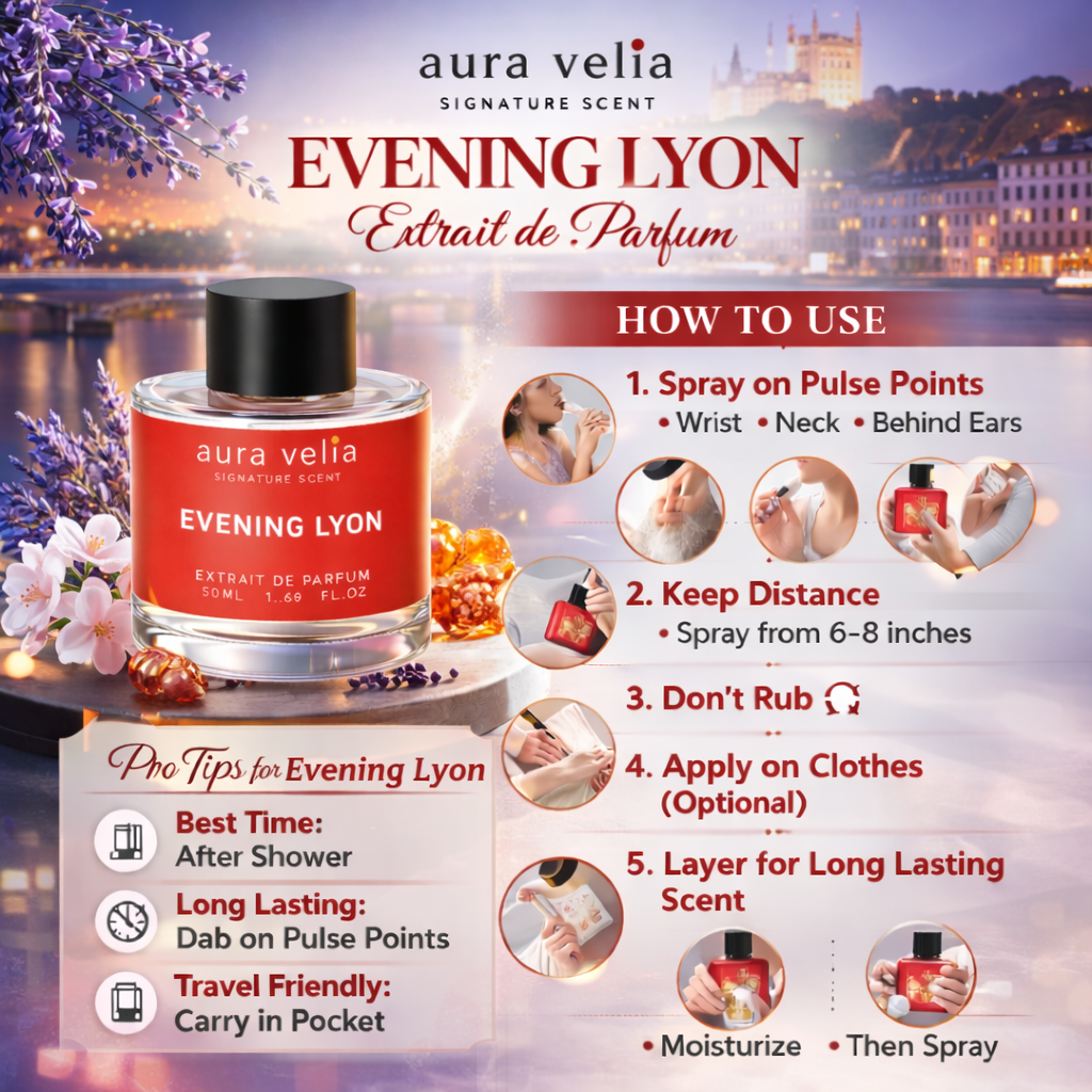 EVENING LYON - Extrait De Perfume by Aura Velila with 40% Concentration 50 ML - Aura Velia