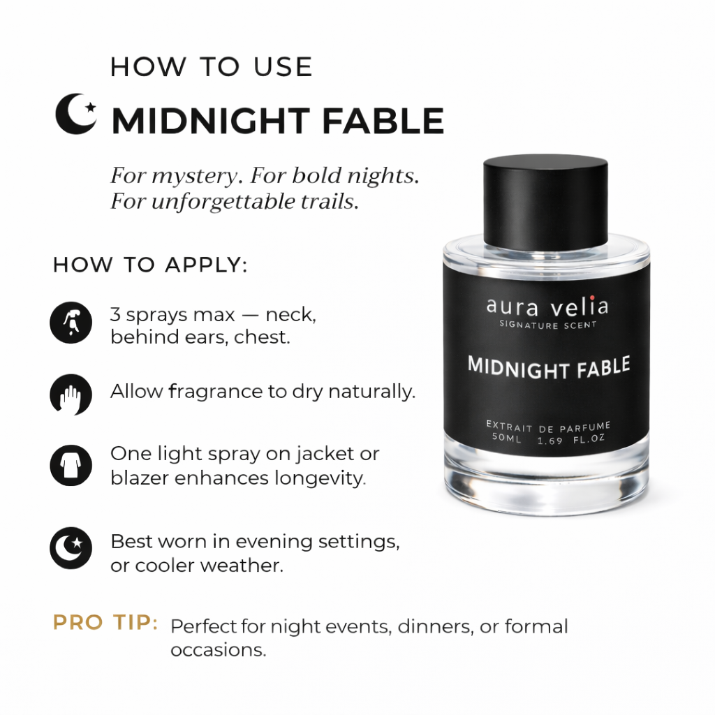 MIDNIGHT FABLE - Extrait De Perfume by Aura Velila with 40% Concentration 50 ML - Aura Velia