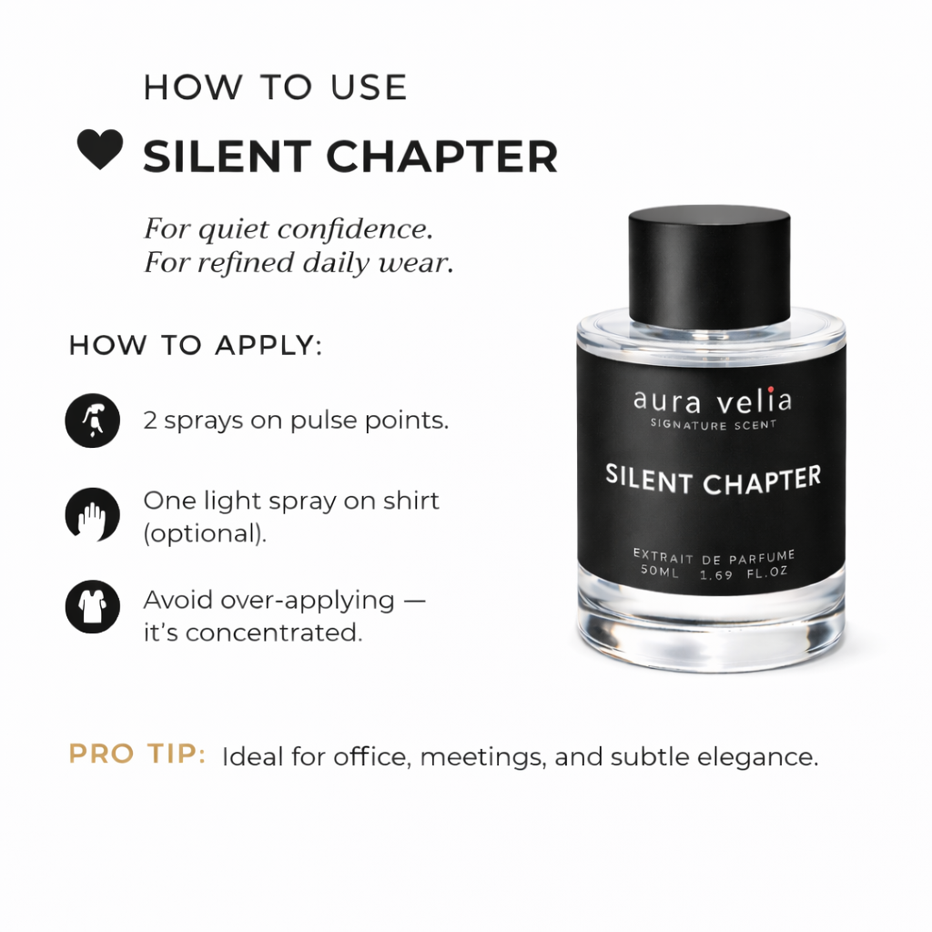 SILENT CHAPTER - Extrait De Perfume by Aura Velila with 40% Concentration 50 ML - Aura Velia