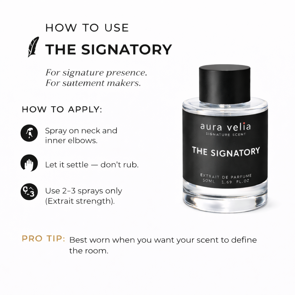 THE SIGNATORY - Extrait De Perfume by Aura Velila with 40% Concentration 50 ML - Aura Velia